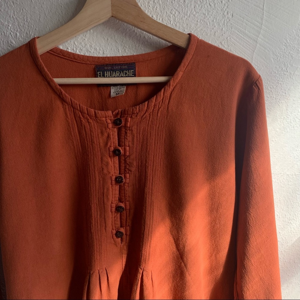 Burnt Umber 100% Cotton Dress- Medium